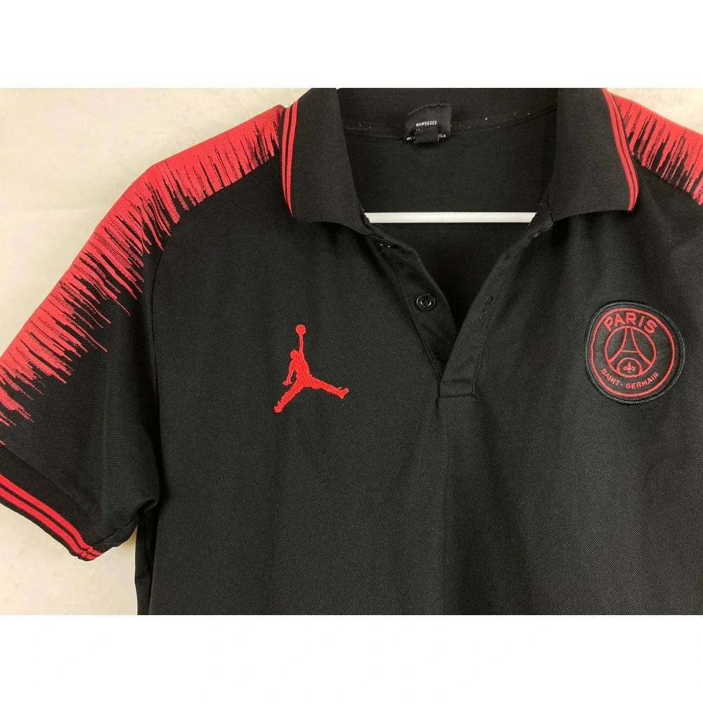 Jordan X Paris Saint Germain PSG Polo Shirt Mens M Short Sleeve Soccer Jersey